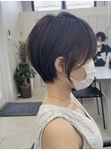 ハイライトバレイヤージュダブルカラーショートカット30代40代