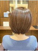 【 hair's LOWE 】丸みショートボブ/くすみベージュ/髪質改善/冬