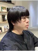 メンズウルフカットネオウルフカット顔まわりレイヤーカット
