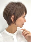 30代40代大人女性/前髪ありショートボブ/ショートヘア/髪質改善