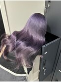 8876ラベンダーパープルハイトーンダブルカラーレイヤーカット