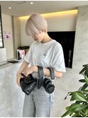 ホワイトベージュショート