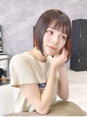 インナー×パツっとボブ