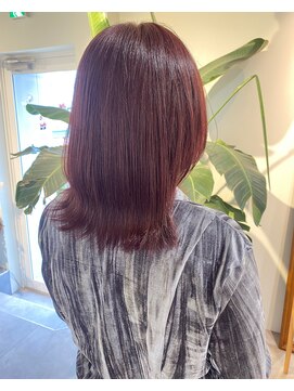 ロカ(roka) ブリーチなしのダブルカラーでピンクベージュ!