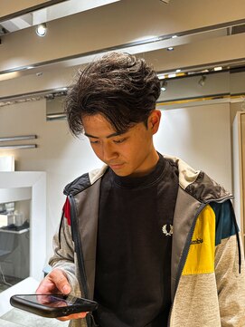 ルースト 京都河原町店(ROOST) フェザーショートフェザーパーマニュアンスパーマセンターパート