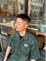 クフィア メンズヘアー カンポ 難波店(CUFFIA MEN'S HAIR CAMPO)&nbsp;極道パーマスペインカールダークアッシュニュアンスパーマ