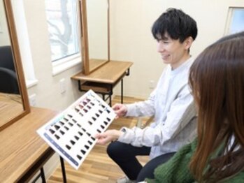 ノル(nor)の写真/髪にも頭皮にも優しいこだわりの薬剤を使用。髪質やダメージに合わせたケア方法をアドバイス。