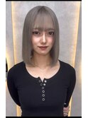 ホワイトグレージュミニウルフチェリーブラウンデジタルパーマ