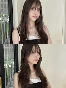 ローネス ギンザ(LONESS ginza) レイヤーカット/姫カットレイヤー/くすみベージュ/透明感カラー