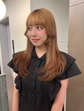 ローレンアオ(LOREN AO) くびれヘア/アプリコットオレンジ/夏のヘアアレンジ/矢場町