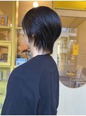 〈浅草 半個室〉マッシュウルフ風デザインショート