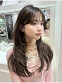 美髪レイヤーカット/顔まわりレイヤー/ロングハイレイヤー