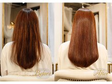 細かった髪にハリコシが出てうるおい溢れるツヤ髪にトリートメントエステ/施術事例