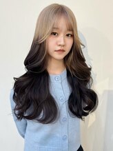 yuno デザインカラー、アンニュイな雰囲気作りが得意ですinstgram@uno__113y ケアブリーチ/ブリーチ