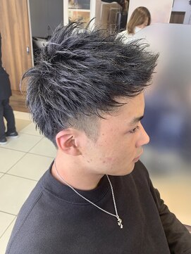 クリアオム 草加(CLEAR homme) ブルーグレーアップバング