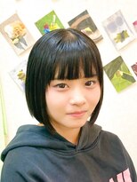 黄ぐまくん美容室 ショート ボブ