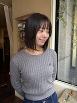 フェイバー 赤坂店(FAVOR) 王道ナチュラルボブ × 透け感バング