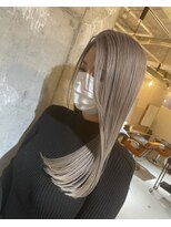 リアン(Lien) ミルクティーベージュ/ダブルカラー/ブリーチ/レイヤーカット