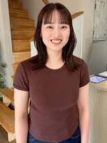 サロンエフ(salon f) ワイドバング×グレージュ