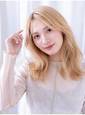 ロングレイヤー/ハイトーンカラー/ベージュ/20代/30代/40代g