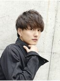 無造作ツーブロックメンズマッシュニュアンススパイラルパーマ
