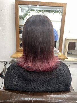 リッカ(RICCA) ピンクバイオレットのグラデーション裾カラー