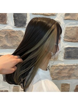 オッジ 六本松店(oggi) ミルクティーベージュインナーカラー