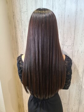ヘアサロン フラット(hair salon flat) 暗髪黒髪ストレートナチュラルブラウンプロテストリートメント