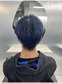 メンズウルフカット/ネイビーカラー
