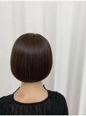 切りっぱなしボブ×レッドブラウン