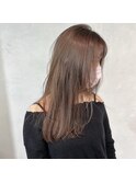 顔まわりレイヤー_アッシュベージュ_レトロガーリー