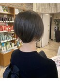 大人ショート◎グレージュメルティカラー【池袋/ボブ/マッシュ】