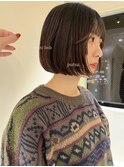 顔まわりレイヤー/切りっぱなし/ボブ/レイヤーカット