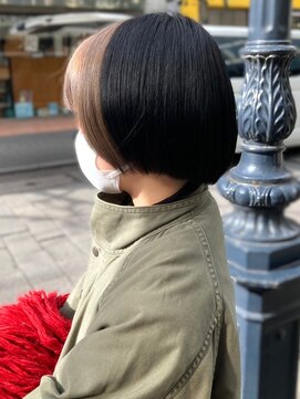 ローレンアンドパレード 並木坂店(Lauren&Parade) フェイスフレーミングカラー　ミルクティーベージュ　丸みボブ