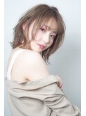 ブランジュ×外ハネミディアムボブ×シースルーバング