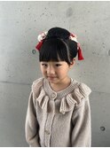 キッズ和装ヘアセットお団子ヘア