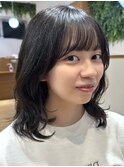 ◎美髪カールシアーカラーピンクブラウンロングセミディ