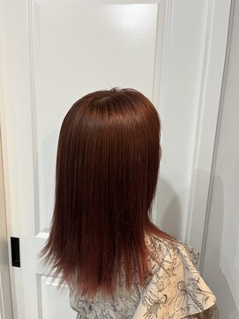 アウラヘアーサロン(aura hair salon) ブリーチなしダブルカラーレッド
