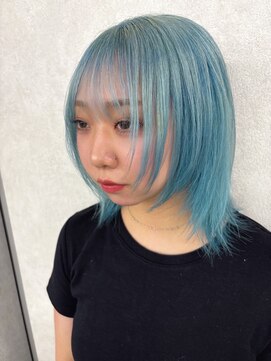 ハンナ 札幌(HANNAH) レイヤー　アクアカラー　くびれヘア