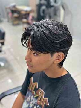 アッシュ 高幡不動店(Ash) フェザーパーマセンターパート曲がる縮毛矯正ニュアンスパーマ