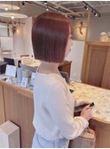 ボブ×ピンクブラウン