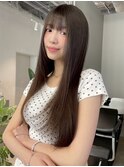 髪質改善/ロングレイヤー/ワンカール/ケアカラー/ツヤ/縮毛矯正