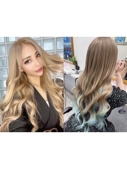 カラー&エクステ同時施術OK【カラー￥3980／Wカラー￥6990】【最高級エクステ60本10990／80本￥16990】
