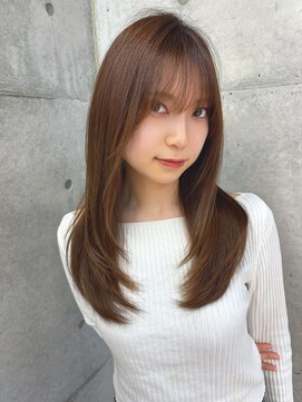 ロンドメリア 天神大名店(Lond Melia) 黒髪カタログ/オリーブグレー/小顔に見せるヘア/クラゲヘアー