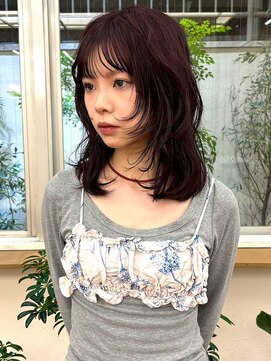 パークレーン アイス イヴェン(park lane ICI yeven) 透明感ピンクブラウン小顔レイヤーセミロング