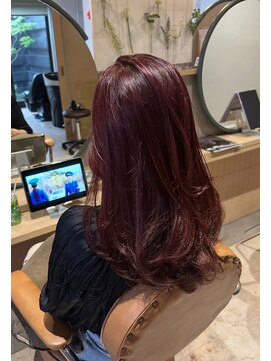 ココラボ(coco labo) ワインレッド×レイヤーカット