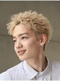 渋谷ブリーチカラーアクティブショートルーズショートメンズヘア