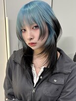 ソル バロール 表参道(SOL .valor) 水色ルーツカラー / ハッシュカット