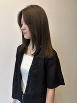 ロックス バイ マグ 松本(rocks BY MAG)&nbsp;ブリーチなし透明感カラーオリーブカラーミディアムレイヤー