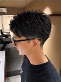 栄 メンズ 束感マッシュ 清潔感ショート
